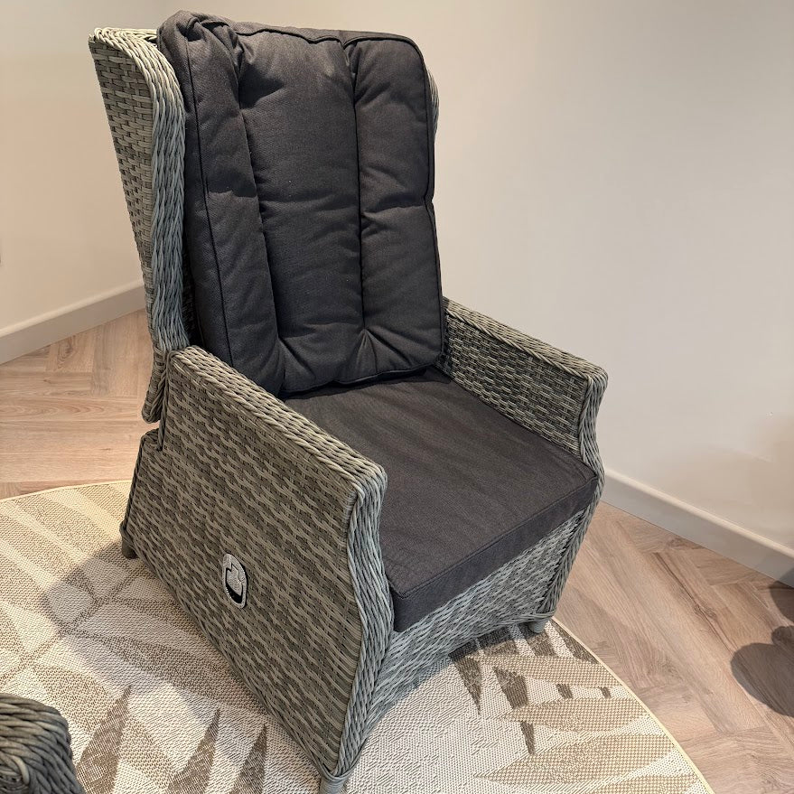 Reclining Wingback Chairs (Pack of 2) - Grey Club By Harbo - Image 4