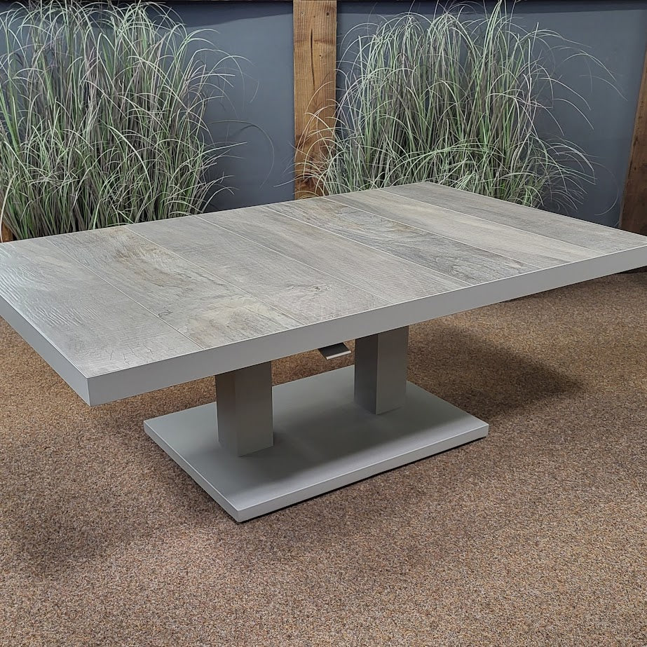 Rectangular Adjustable Table 130cm in Natural - Triton / Kendal By Vila - Image 2