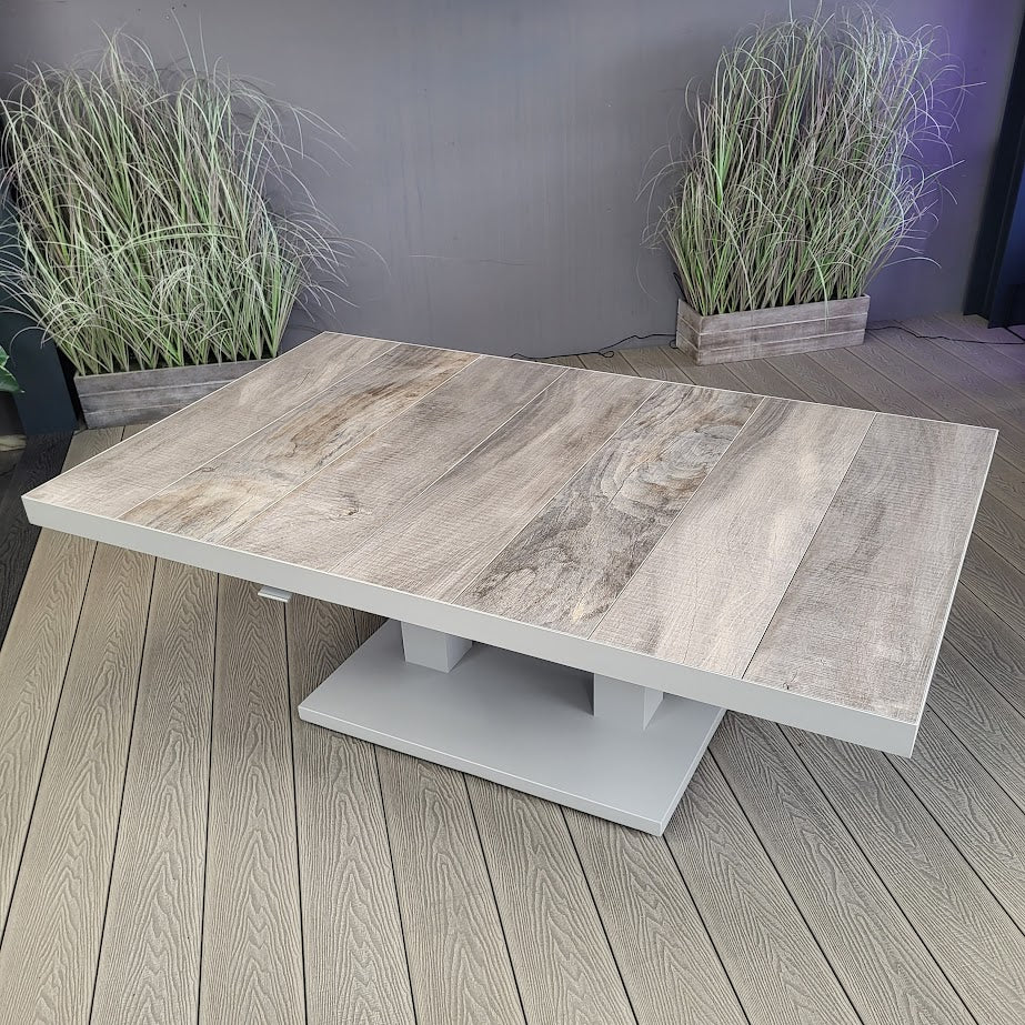 Rectangular Adjustable Table 130cm in Natural - Triton / Kendal By Vila - Image 3