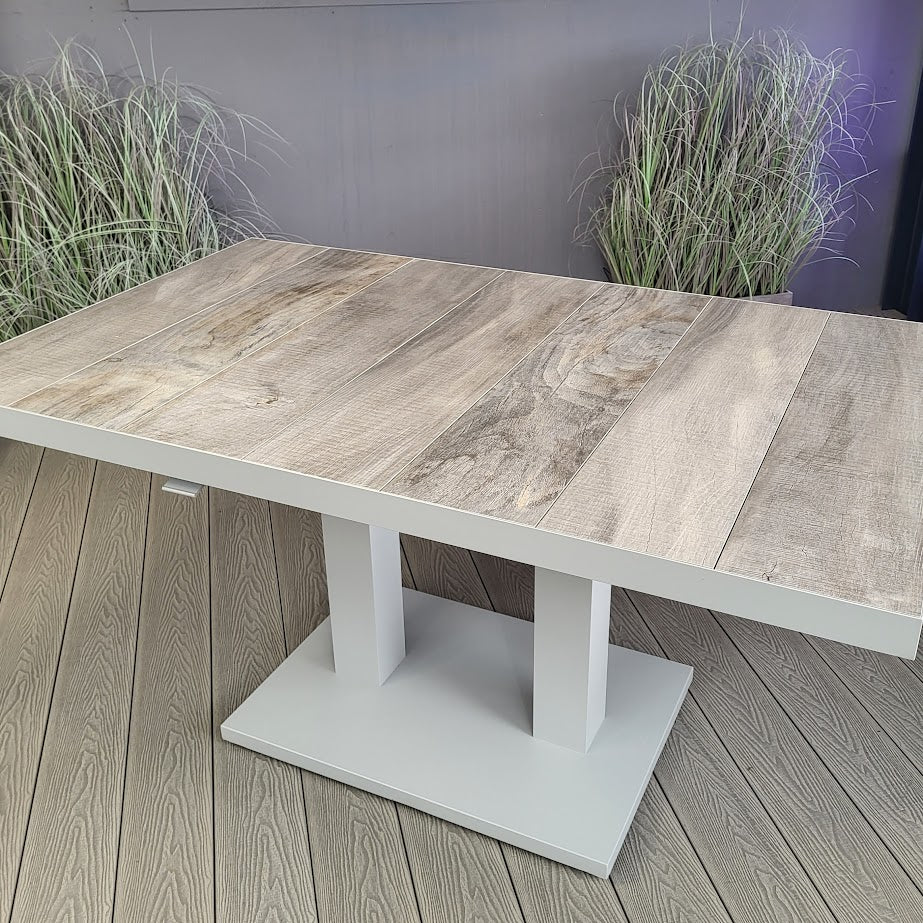 Rectangular Adjustable Table 130cm in Natural - Triton / Kendal By Vila - Image 4