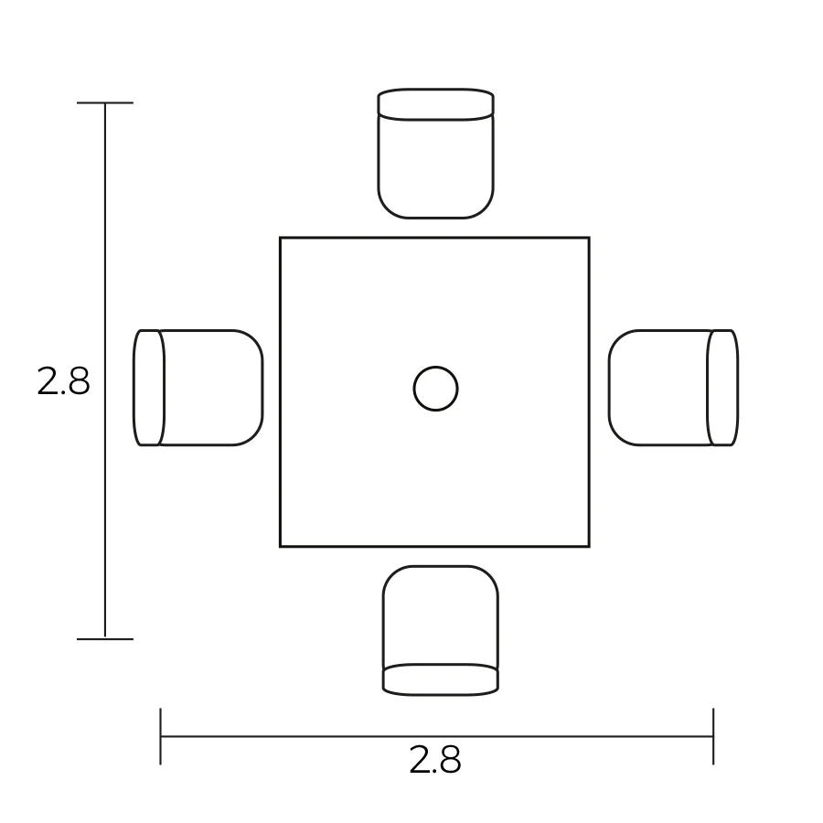 Rio Outdoor 4 Seat Dining Set | Hartman - Image 5