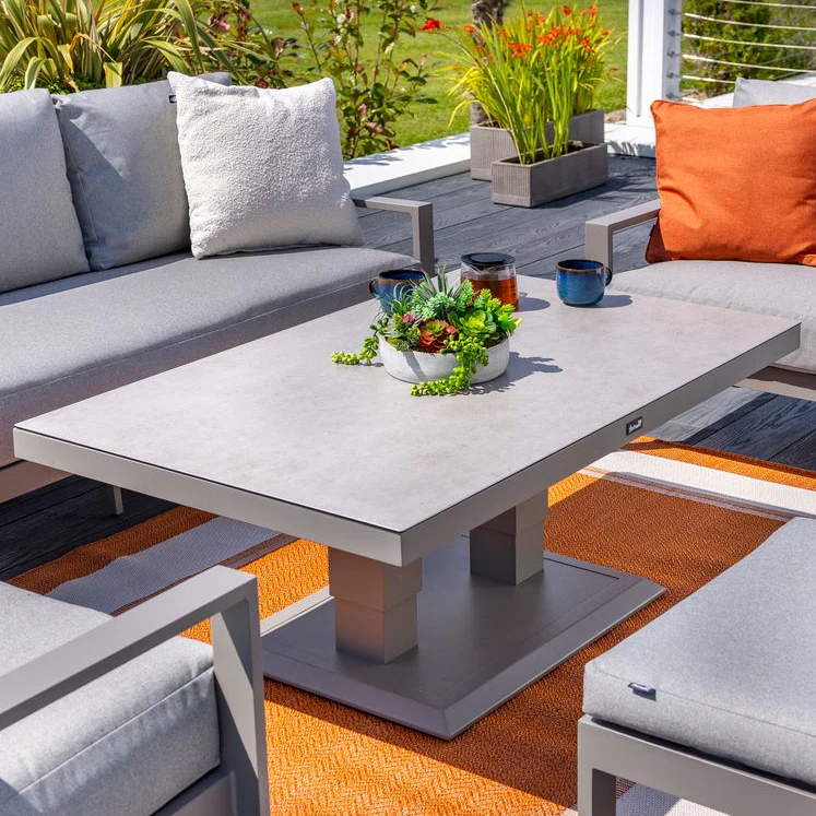 Rio Outdoor Rectangle Adjustable Table | Hartman