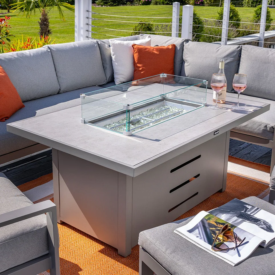 Rio Outdoor Rectangle Gas Firepit Table | Hartman