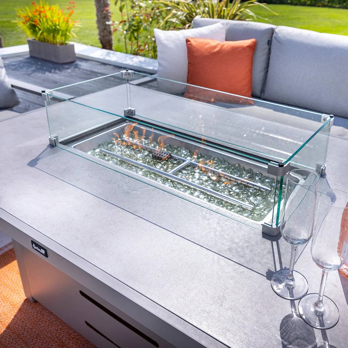 Rio Outdoor Rectangle Gas Firepit Table | Hartman - Image 3