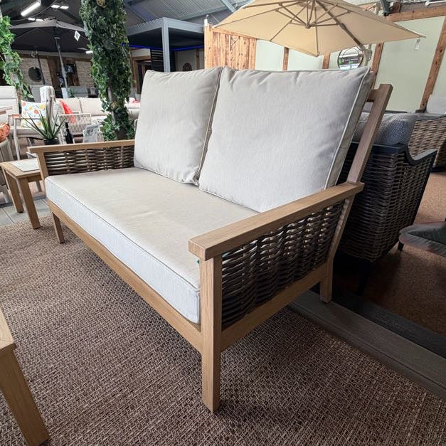 Salcey Woven Outdoor Sofa - Saunton Natural | Daro - Image 2