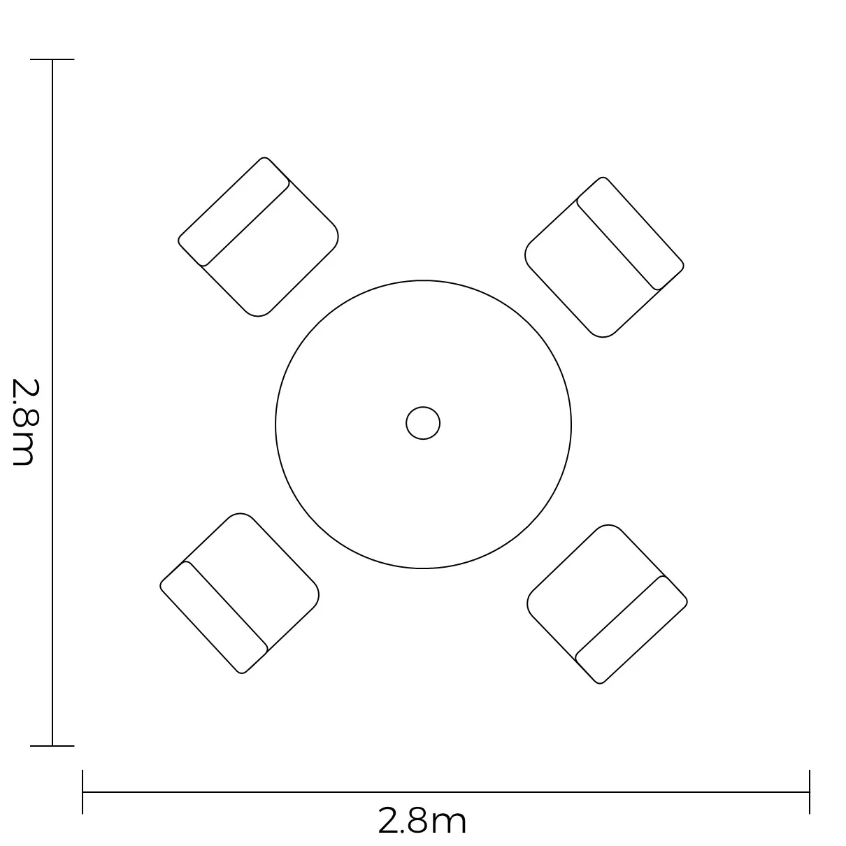 Sahara Outdoor 4 Seat Dining Set | Hartman - Image 6