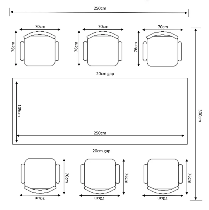 Sardinia 6 Seat Outdoor Dining Set with Nevada Table | 4 Seasons Outdoor - Image 8
