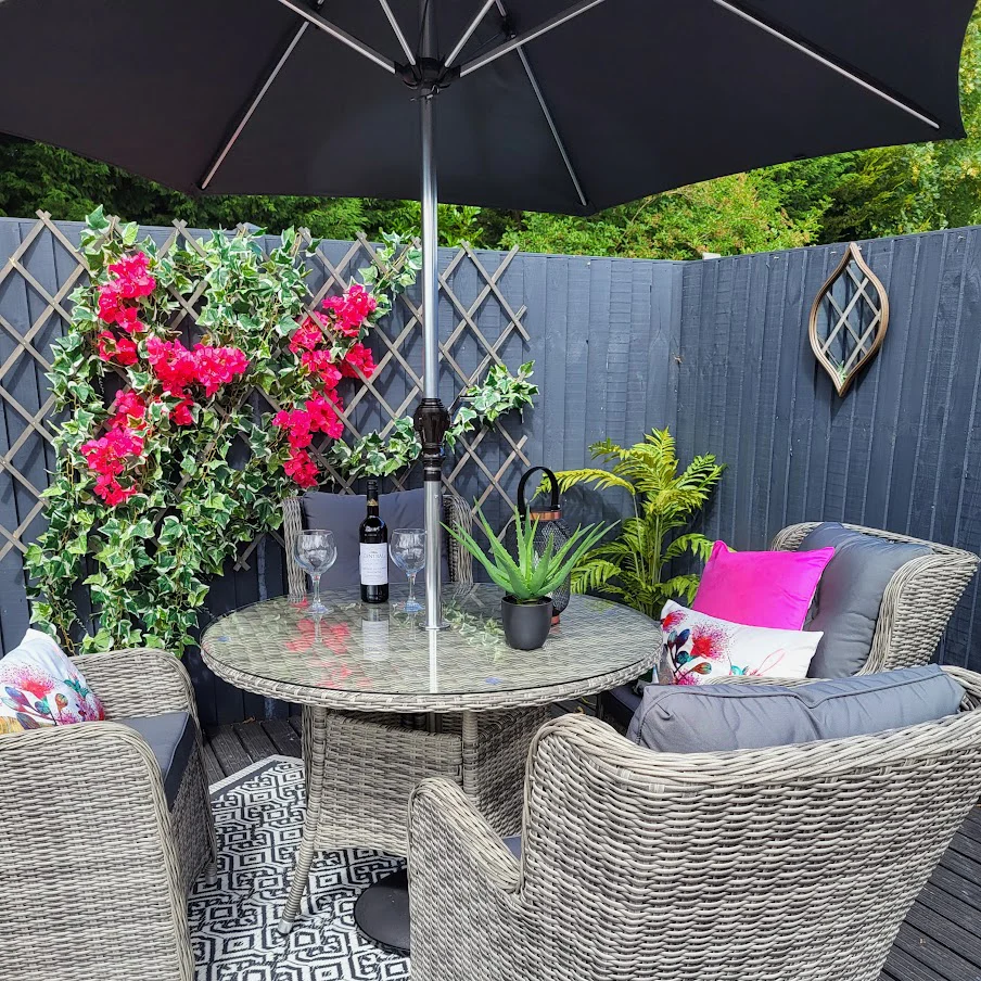 Seville Outdoor Dining 4 Seat in Grey | Katie Blake (Free Cover) - Image 2