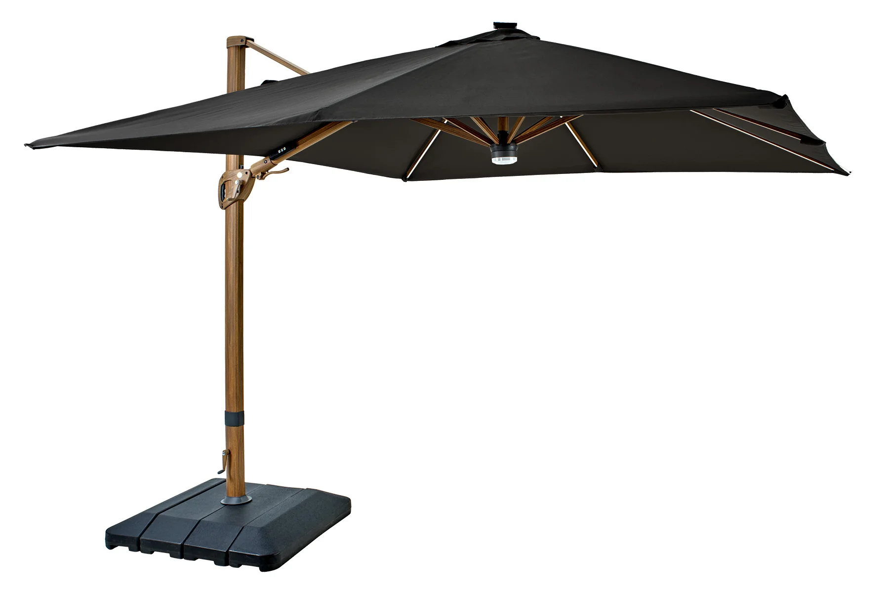 Seychelles Cantilever 3m Square with Bluetooth Speaker In Dark Grey | Hartman - Image 11