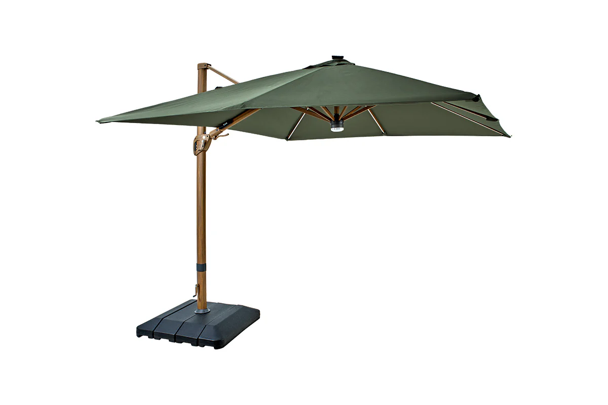 Seychelles Cantilever 3m Square with Bluetooth Speaker In Juniper | Hartman - Image 2