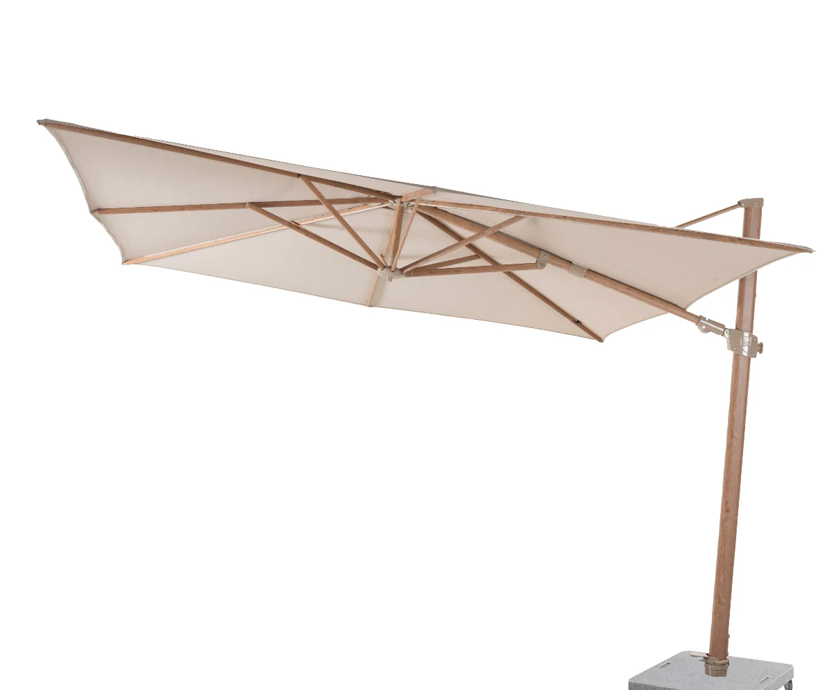 Siesta Cantilever 300cm Square Woodlook frame - Sand | 4 Seasons Outdoor - Image 3