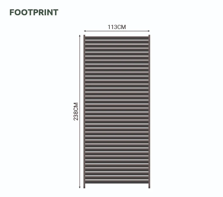 Titan Aluminium Adjustable Louvre Side Panel - 1.2m x Single Panel for 3.6m Titan Pergola - Image 8