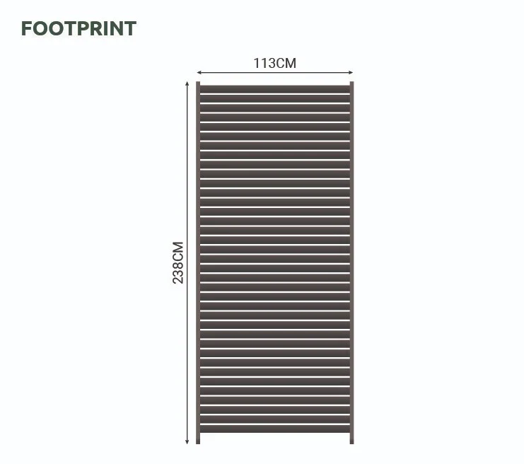 Titan Aluminium Louvre Side Panel - 1.2m x Single Panel | Nova - Image 4