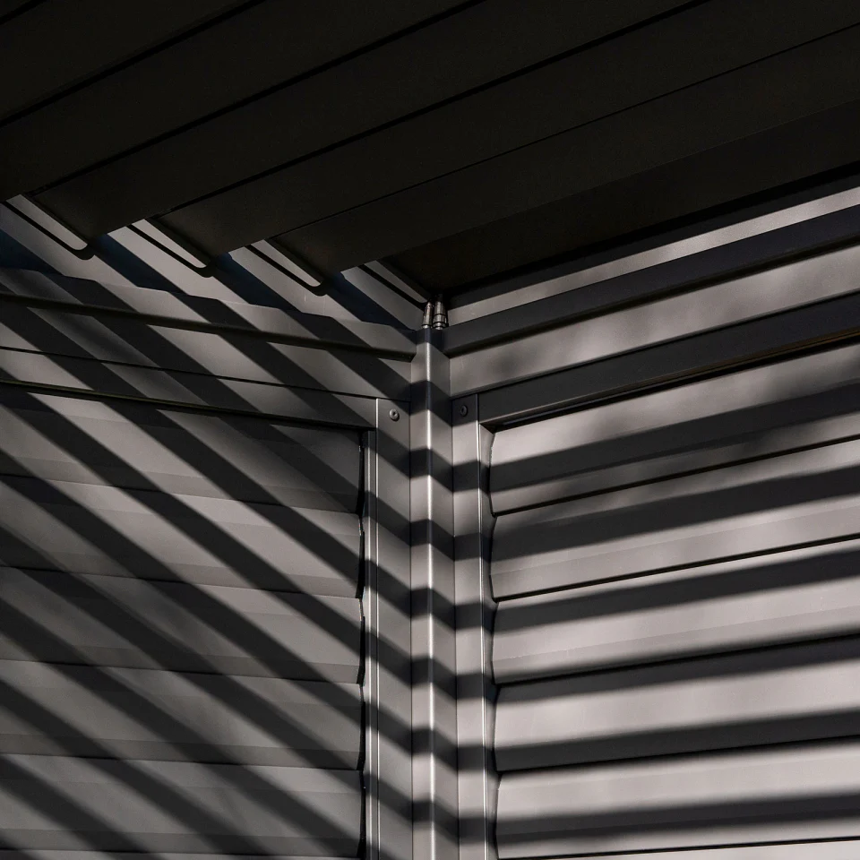 Titan Aluminium Adjustable Louvre Side Panel - 1.3m x Single Panel for 4m Titan Pergola - Image 6