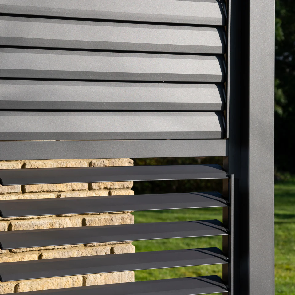 Titan Aluminium Adjustable Louvre Side Panel - 1.3m x Single Panel for 4m Titan Pergola - Image 7