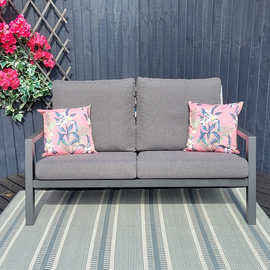 Triton Outdoor 2 Seat Sofa with All Weather Cushions | Vila