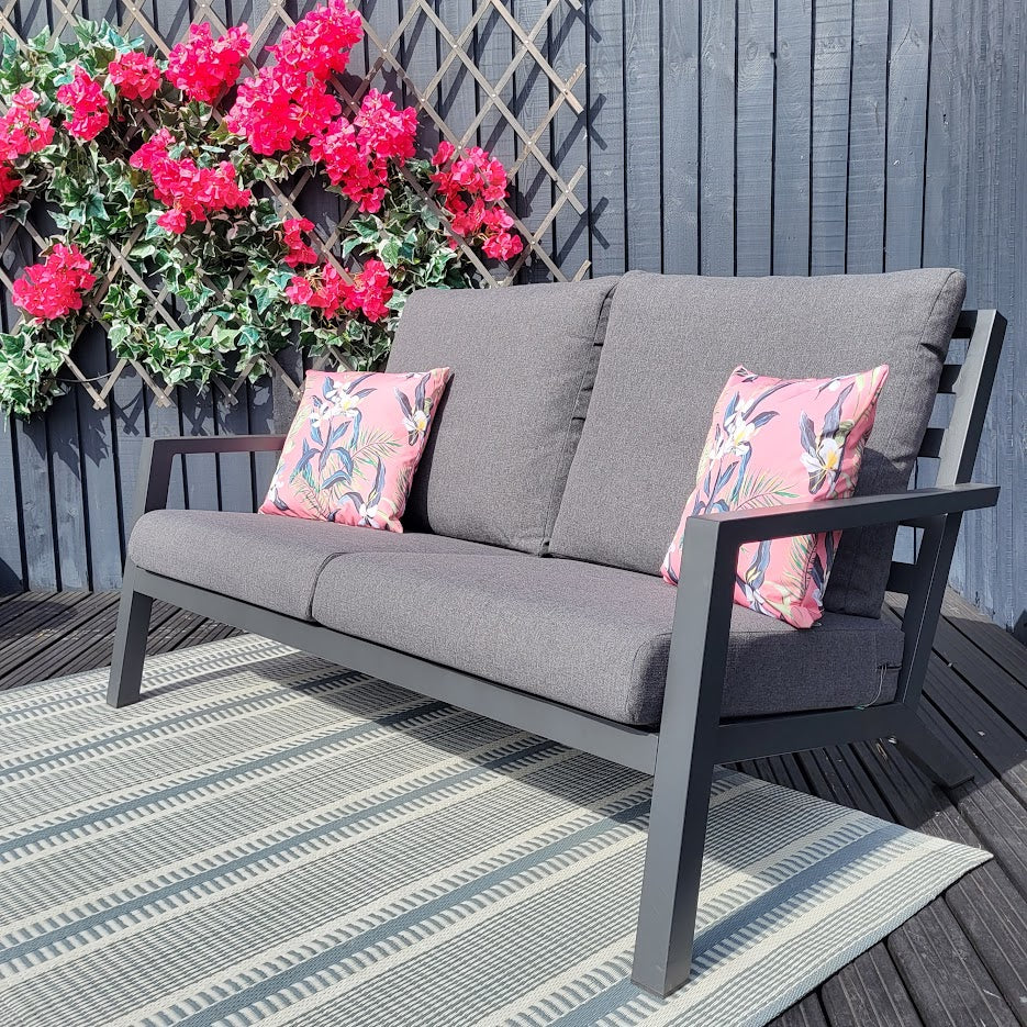 Triton Outdoor 2 Seat Sofa with All Weather Cushions | Vila - Image 2